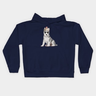 Husky Grandpa Kids Hoodie